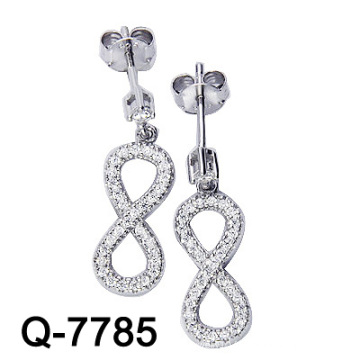 Boucle d&#39;oreille Infinite Boucles d&#39;oreilles en argent sterling 925 (Q-7785)